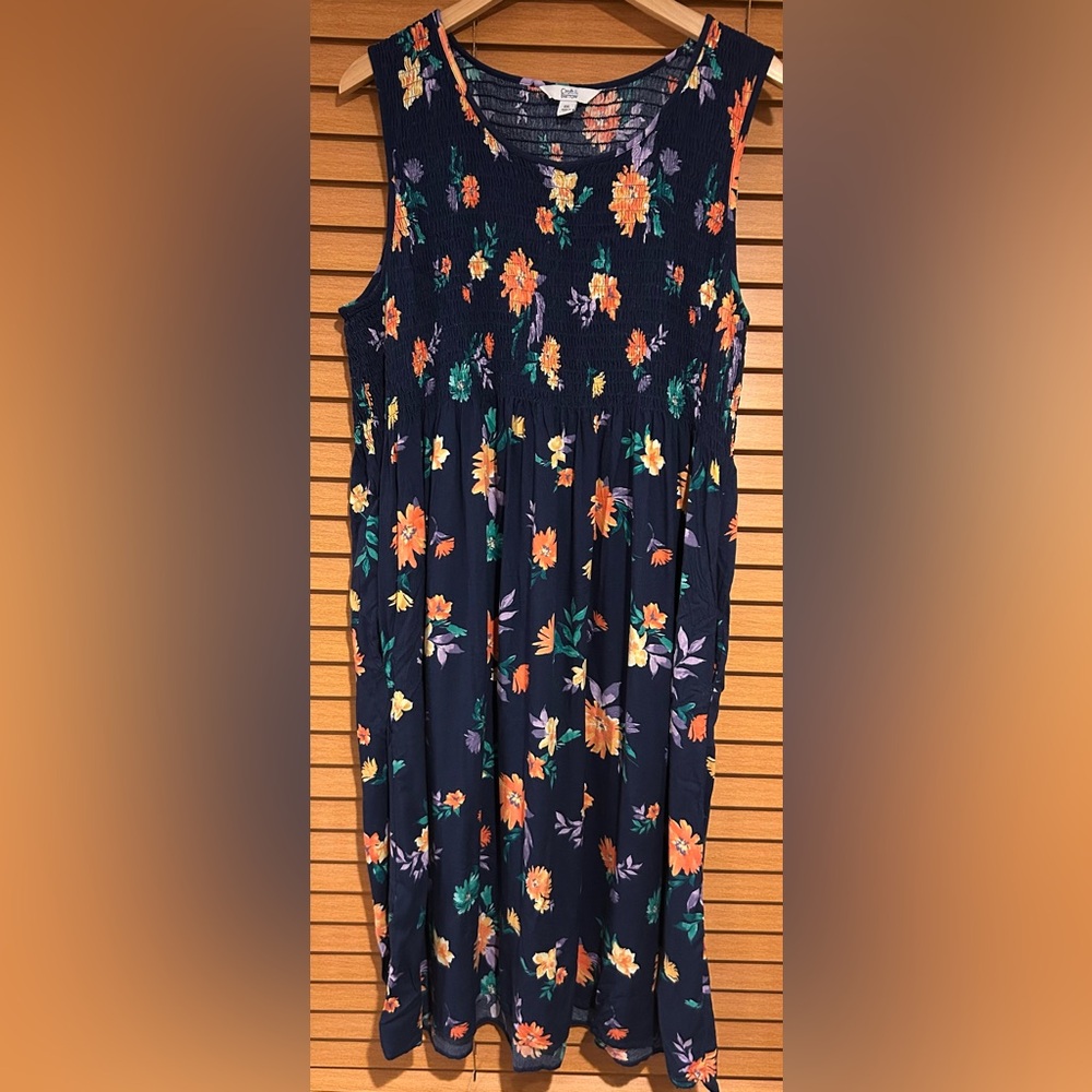 Croft & Barrow Navy Floral Maxi Dress XXL